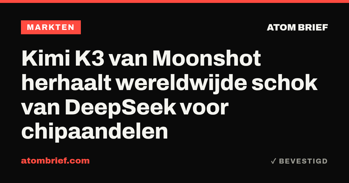 Kimi K3 van Moonshot herhaalt wereldwijde schok van DeepSeek voor chipaandelen