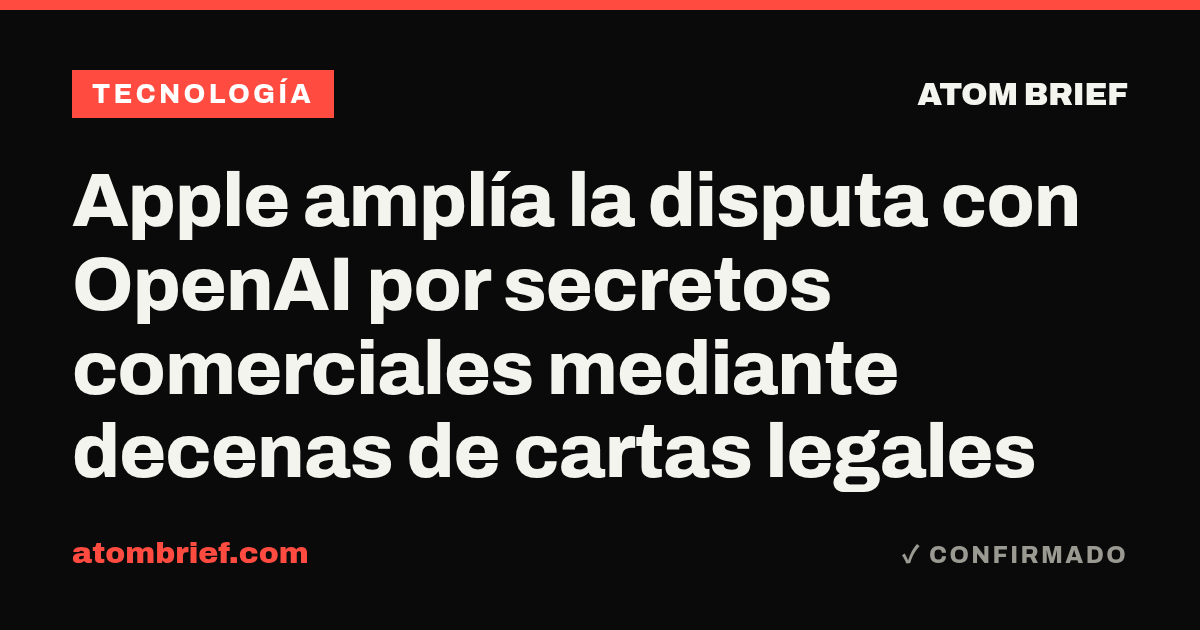 Apple amplía la disputa con OpenAI por secretos comerciales mediante decenas de cartas legales