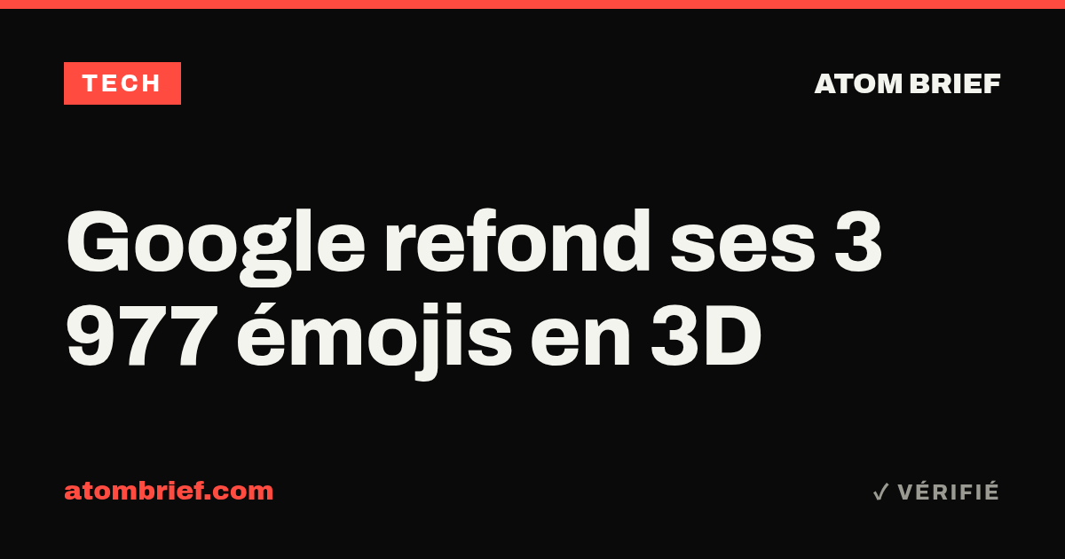 Google refond ses 3 977 émojis en 3D