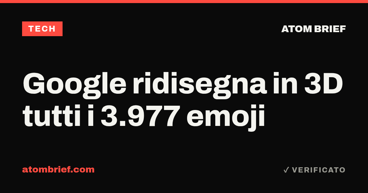 Google ridisegna in 3D tutti i 3.977 emoji