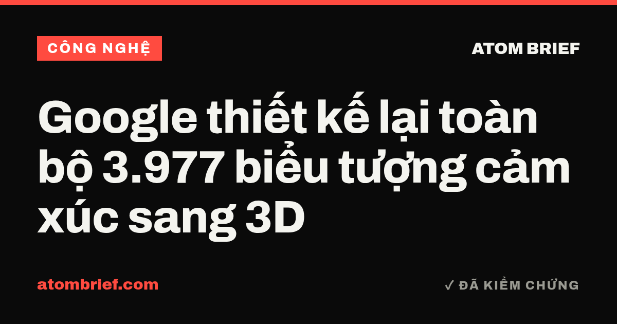 Google thiết kế lại toàn bộ 3.977 biểu tượng cảm xúc sang 3D