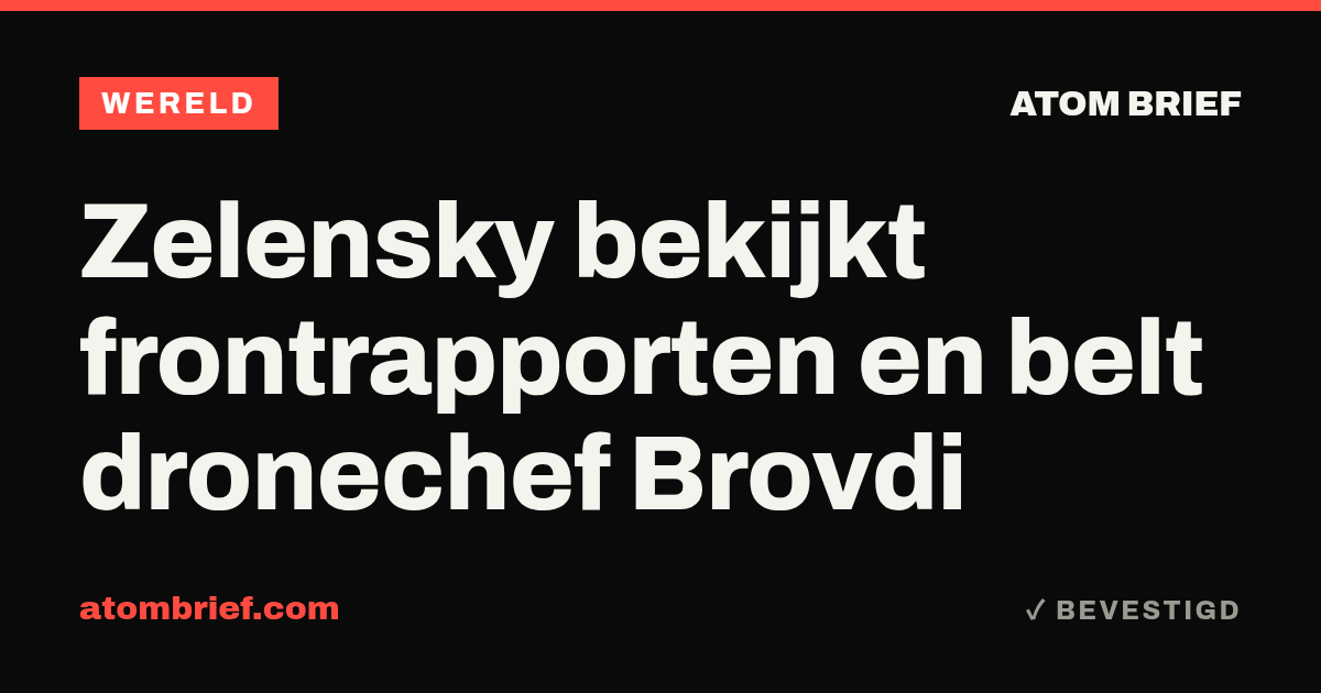 Zelensky bekijkt frontrapporten en belt dronechef Brovdi