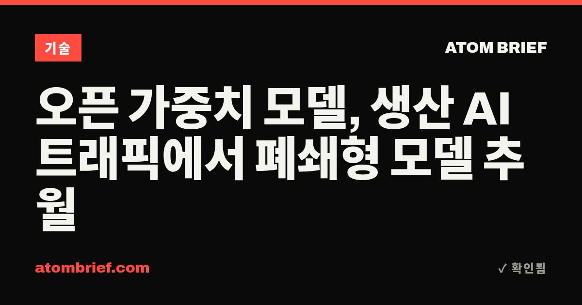 오픈 가중치 모델, 생산 AI 트래픽에서 폐쇄형 모델 추월