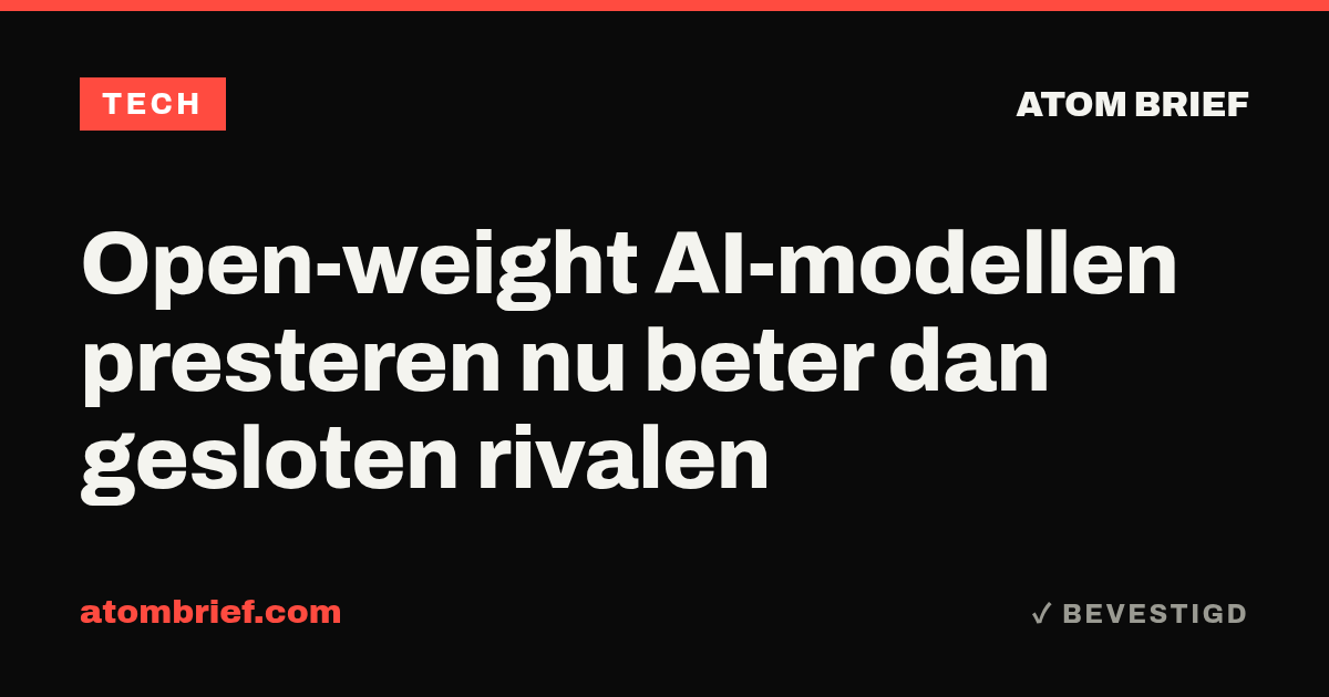 Open-weight AI-modellen presteren nu beter dan gesloten rivalen