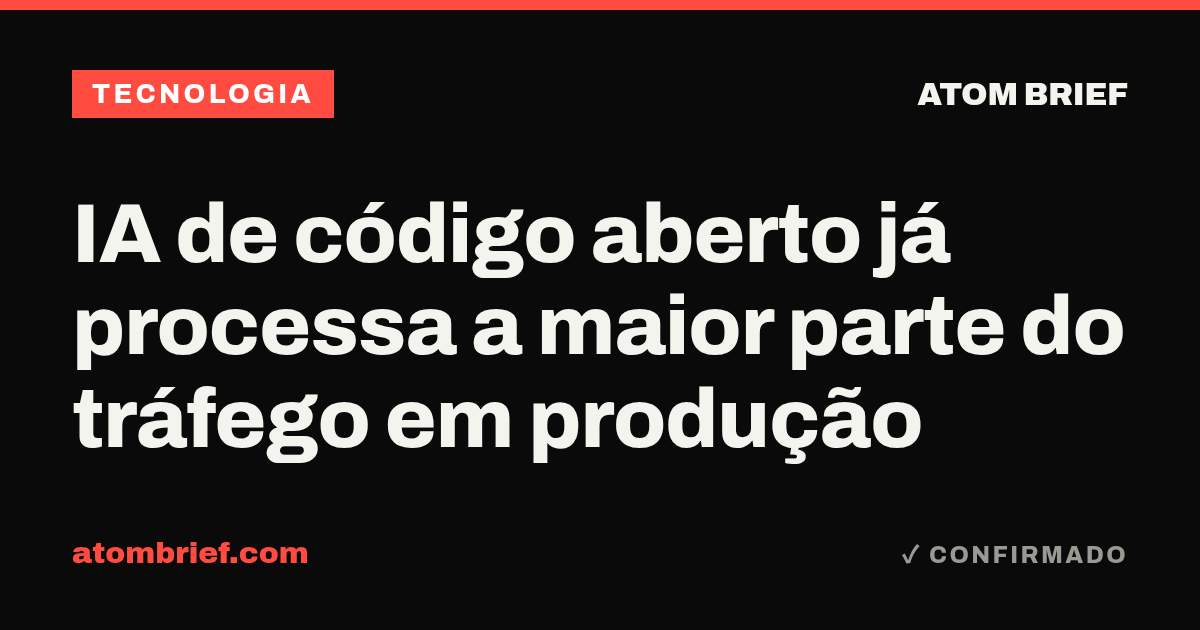 IA de código aberto já processa a maior parte do tráfego em produção