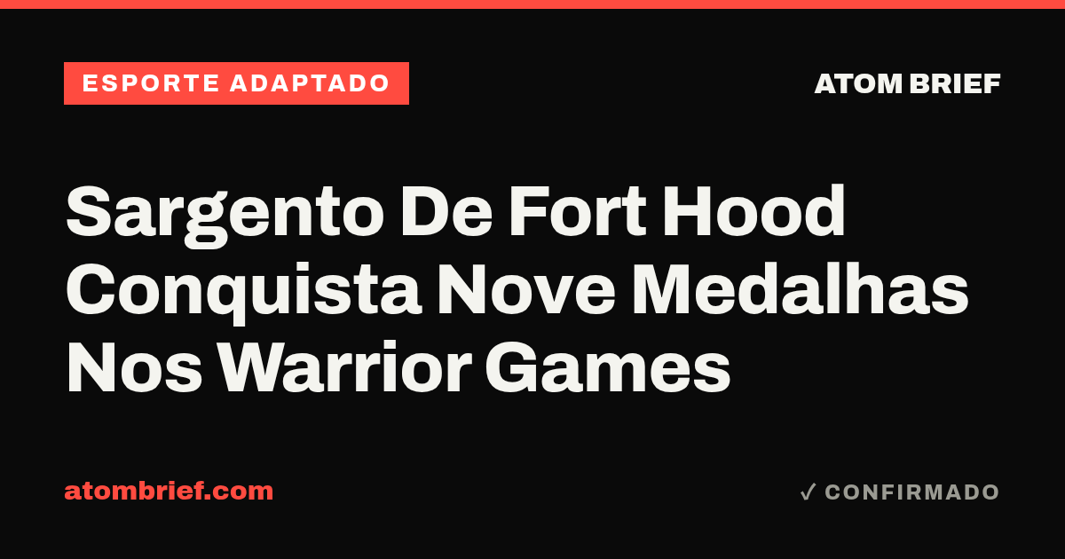 Sargento De Fort Hood Conquista Nove Medalhas Nos Warrior Games