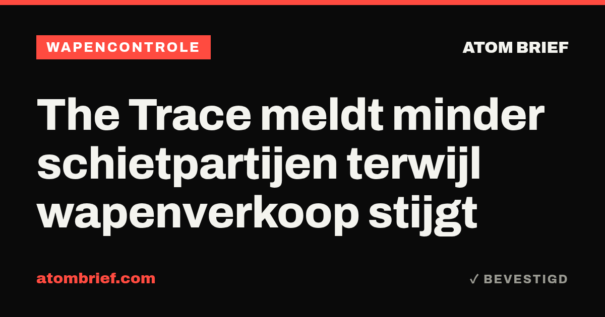 The Trace meldt minder schietpartijen terwijl wapenverkoop stijgt