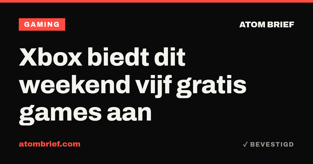 Xbox biedt dit weekend vijf gratis games aan