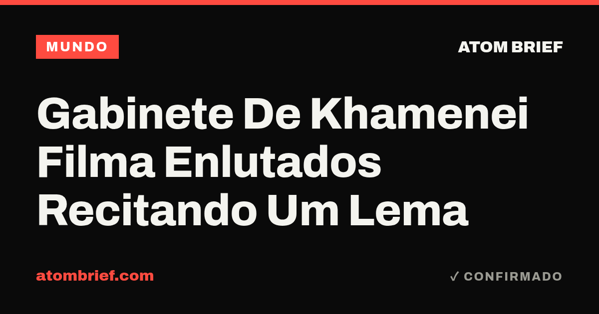 Gabinete De Khamenei Filma Enlutados Recitando Um Lema
