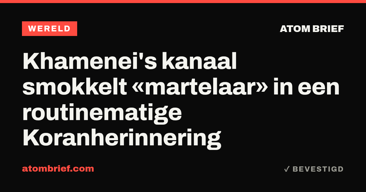 Khamenei's kanaal smokkelt «martelaar» in een routinematige Koranherinnering
