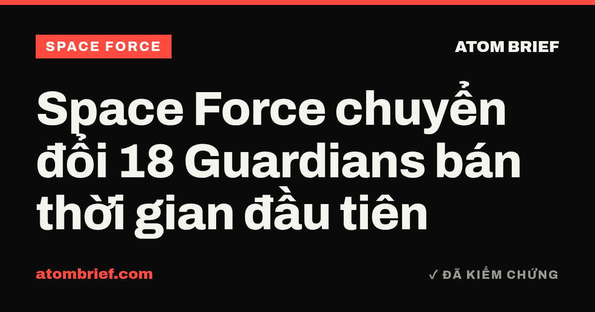 Space Force chuyển đổi 18 Guardians bán thời gian đầu tiên