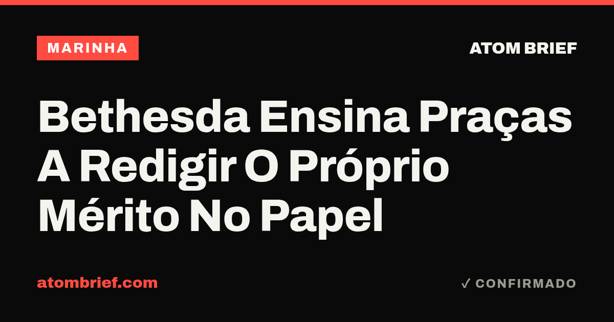Bethesda Ensina Praças A Redigir O Próprio Mérito No Papel