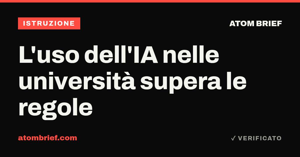 L'uso dell'IA nelle università supera le regole