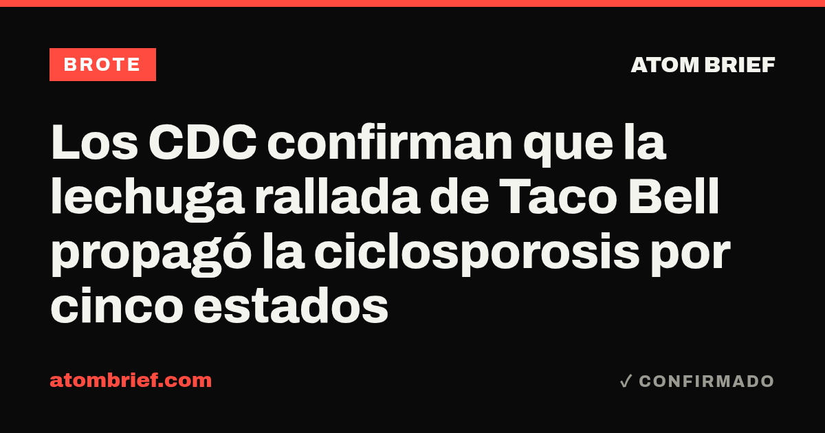 Los CDC confirman que la lechuga rallada de Taco Bell propagó la ciclosporosis por cinco estados