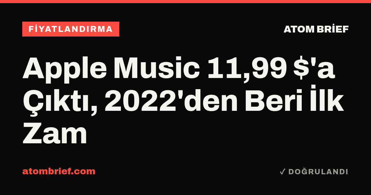 Apple Music 11,99 $'a Çıktı, 2022'den Beri İlk Zam
