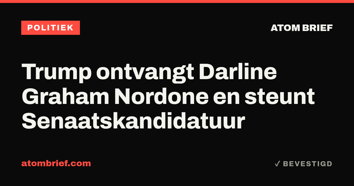 Trump ontvangt Darline Graham Nordone en steunt Senaatskandidatuur
