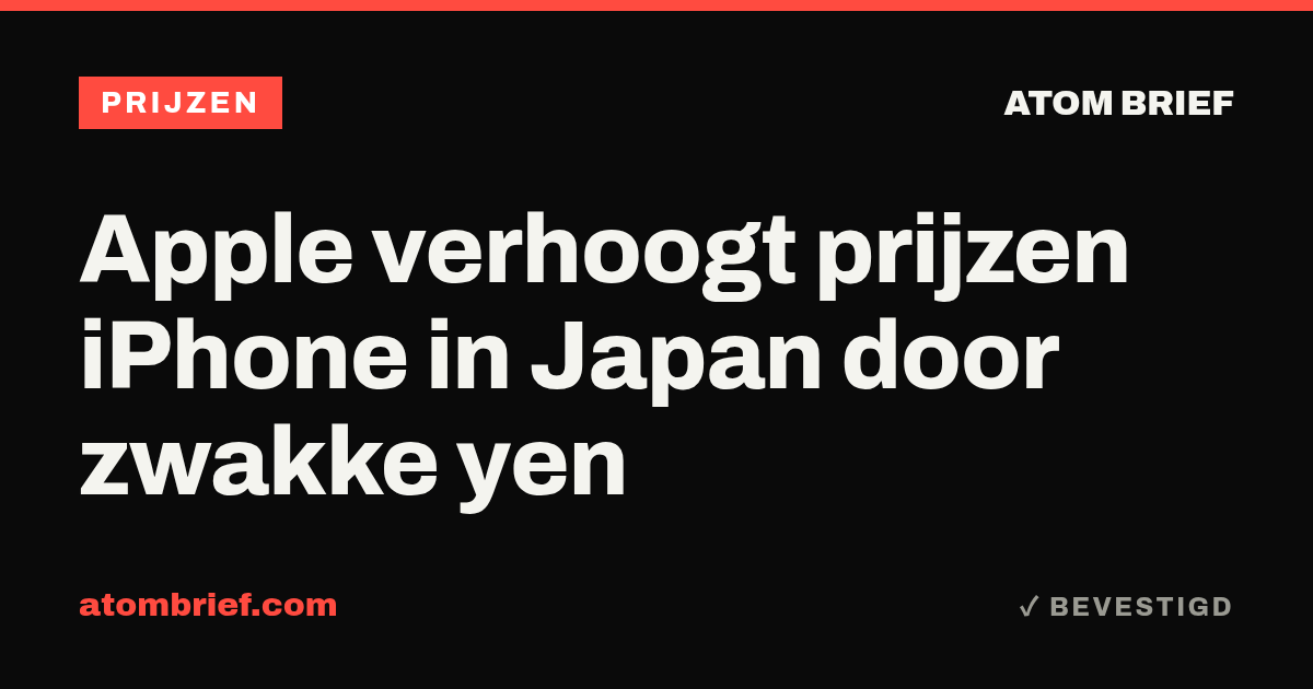 Apple verhoogt prijzen iPhone in Japan door zwakke yen
