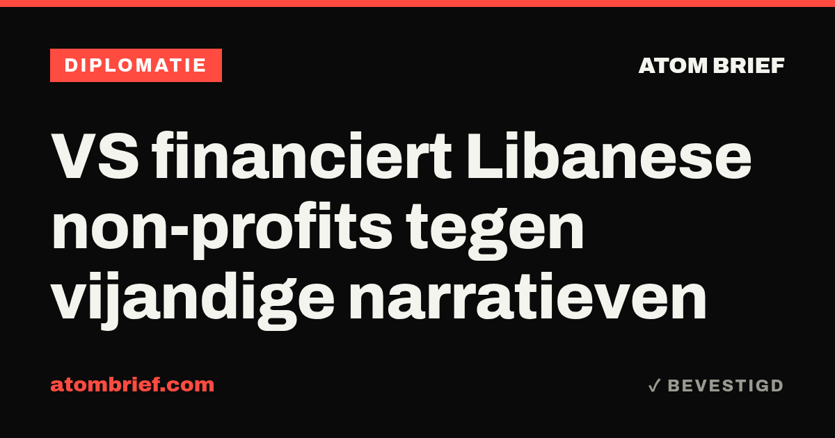 VS financiert Libanese non-profits tegen vijandige narratieven