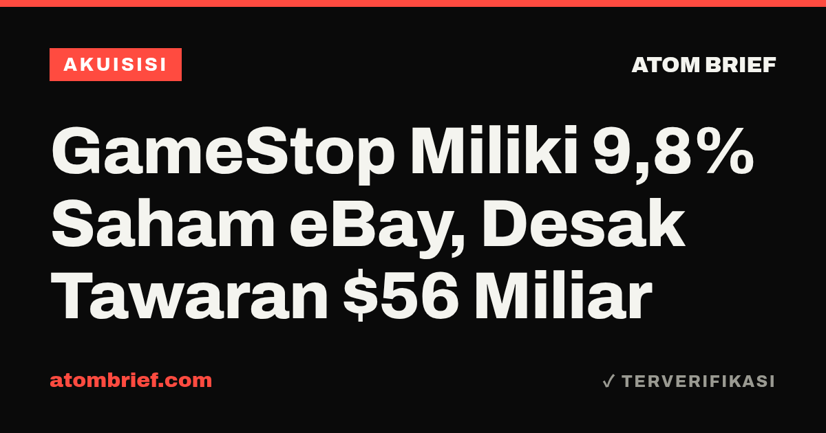 GameStop Miliki 9,8% Saham eBay, Desak Tawaran $56 Miliar