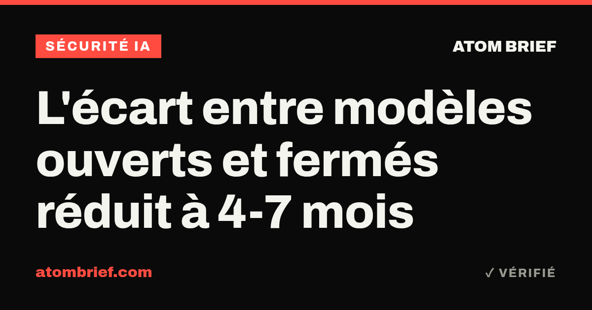 L'écart entre modèles ouverts et fermés réduit à 4-7 mois