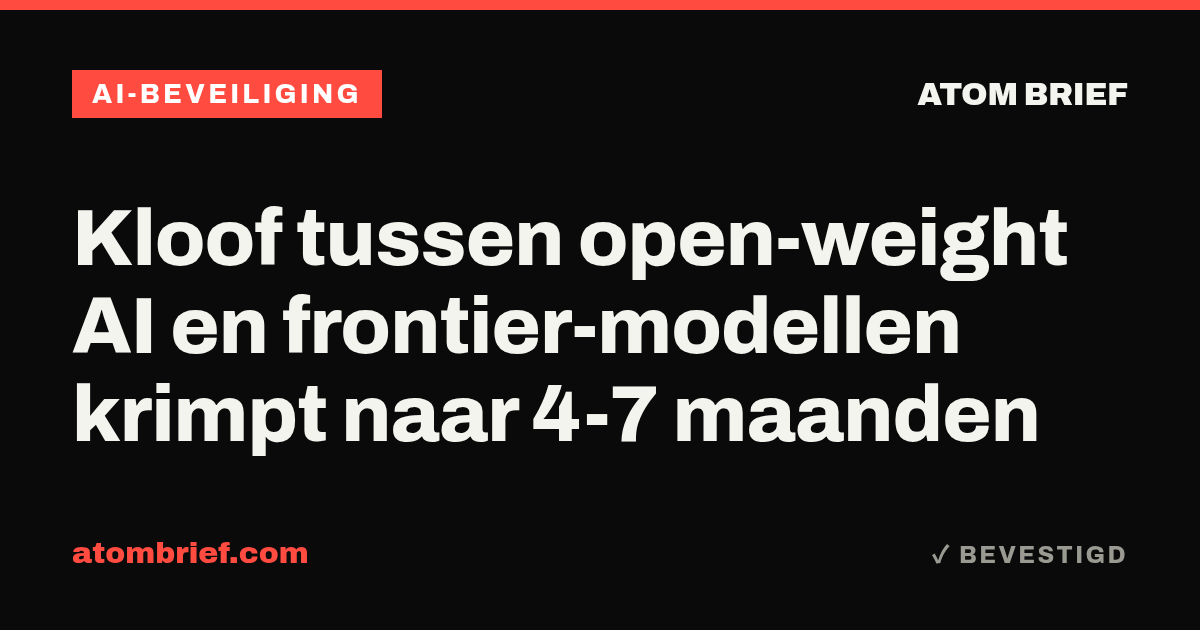 Kloof tussen open-weight AI en frontier-modellen krimpt naar 4-7 maanden