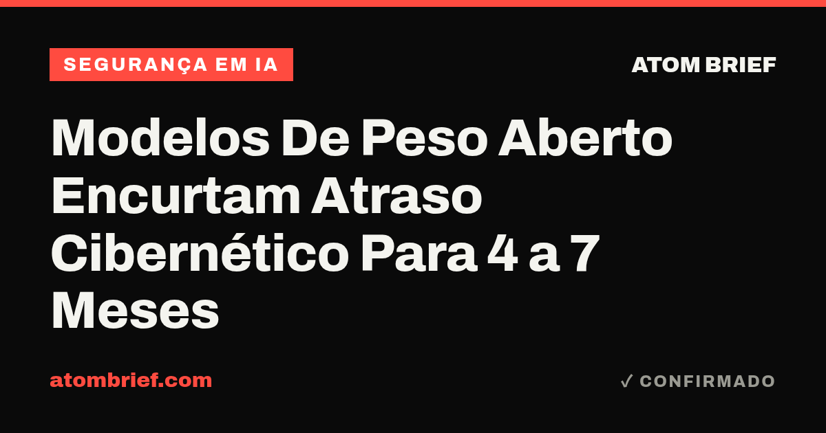 Modelos De Peso Aberto Encurtam Atraso Cibernético Para 4 a 7 Meses
