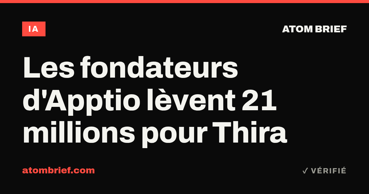 Les fondateurs d'Apptio lèvent 21 millions pour Thira