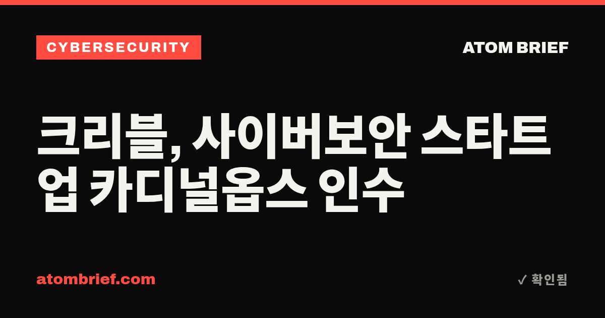 크리블, 사이버보안 스타트업 카디널옵스 인수