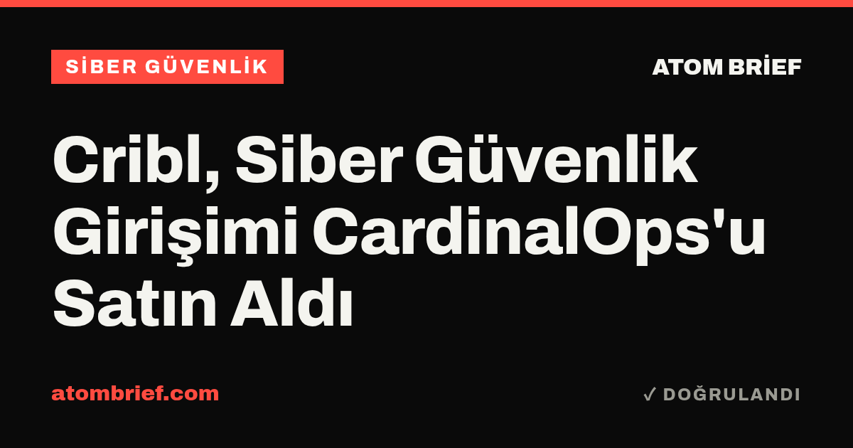 Cribl, Siber Güvenlik Girişimi CardinalOps'u Satın Aldı