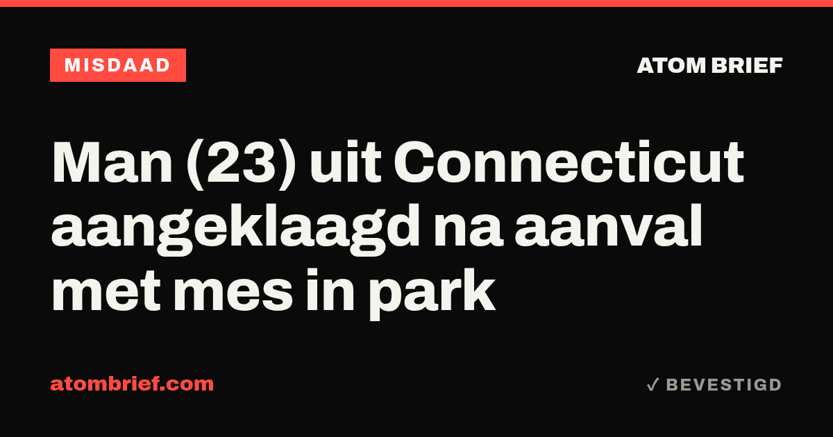 Man (23) uit Connecticut aangeklaagd na aanval met mes in park