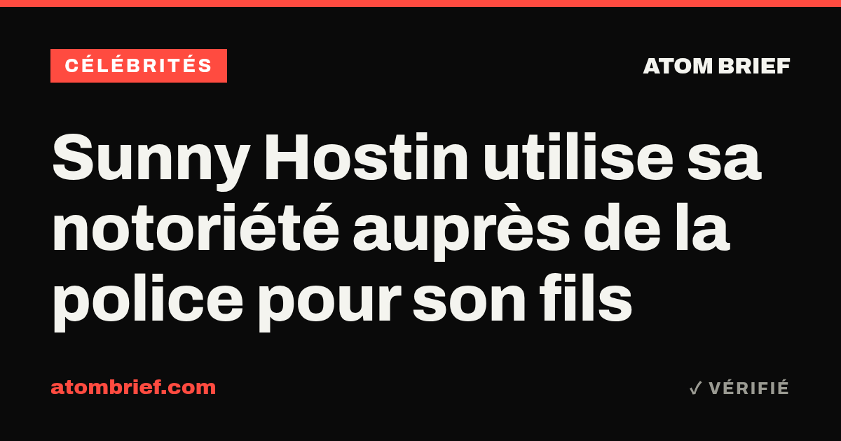 Sunny Hostin utilise sa notoriété auprès de la police pour son fils