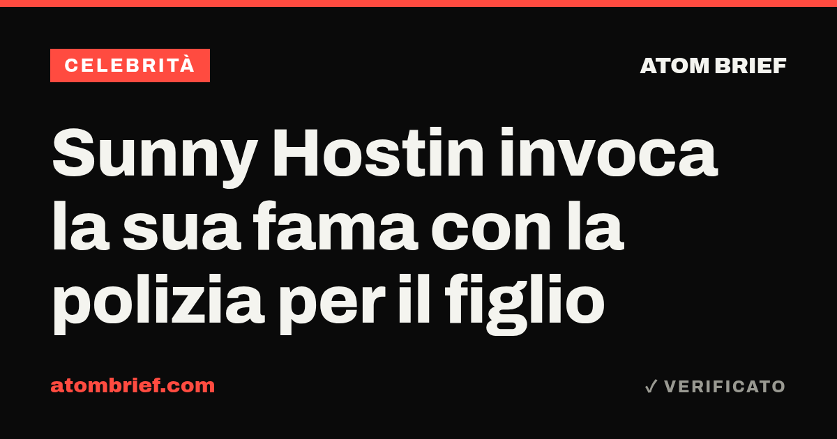 Sunny Hostin invoca la sua fama con la polizia per il figlio