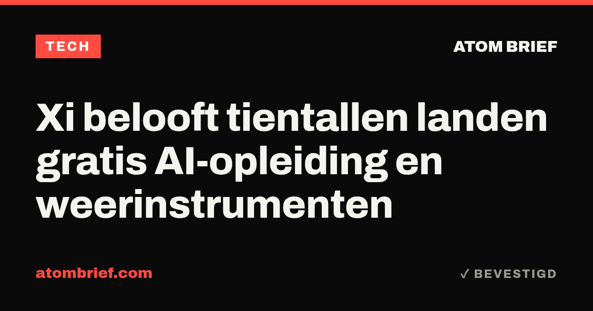 Xi belooft tientallen landen gratis AI-opleiding en weerinstrumenten