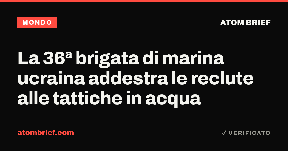 La 36ª brigata di marina ucraina addestra le reclute alle tattiche in acqua