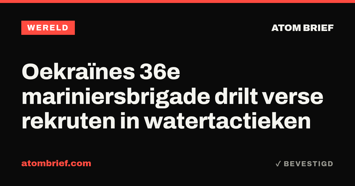 Oekraïnes 36e mariniersbrigade drilt verse rekruten in watertactieken