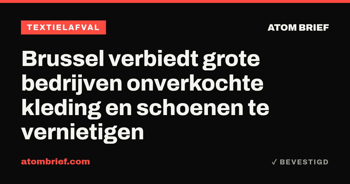 Brussel verbiedt grote bedrijven onverkochte kleding en schoenen te vernietigen