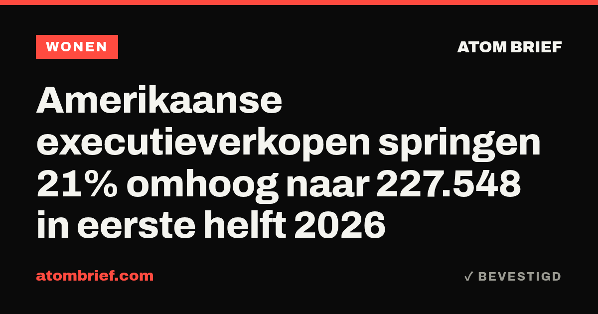 Amerikaanse executieverkopen springen 21% omhoog naar 227.548 in eerste helft 2026