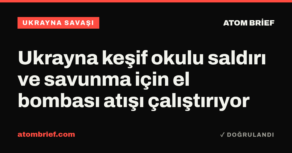 Ukrayna keşif okulu saldırı ve savunma için el bombası atışı çalıştırıyor