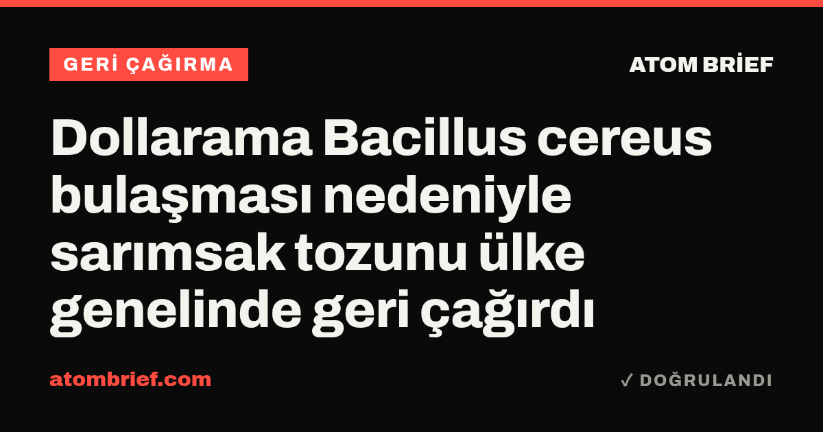 Dollarama Bacillus cereus bulaşması nedeniyle sarımsak tozunu ülke genelinde geri çağırdı