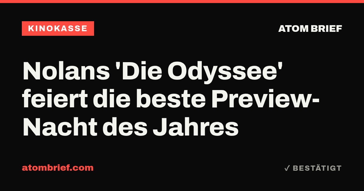 Nolans 'Die Odyssee' feiert die beste Preview-Nacht des Jahres