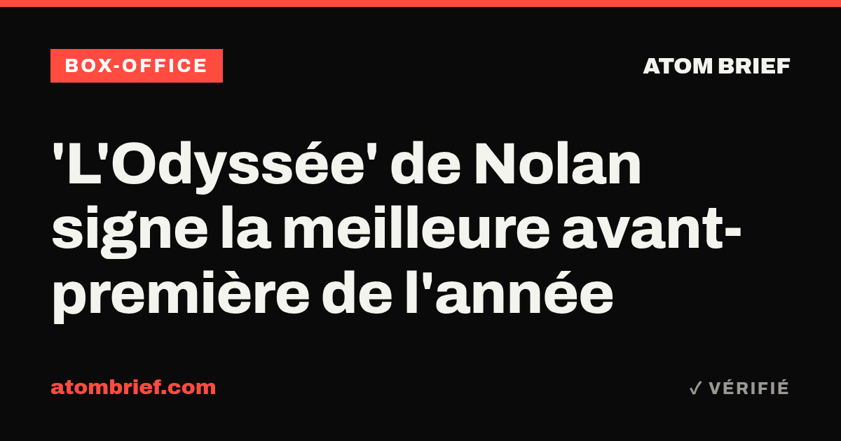 'L'Odyssée' de Nolan signe la meilleure avant-première de l'année