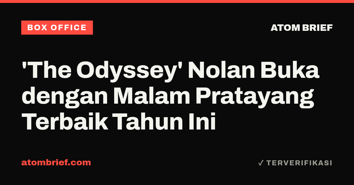 'The Odyssey' Nolan Buka dengan Malam Pratayang Terbaik Tahun Ini