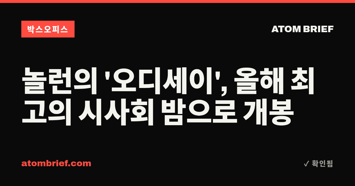 놀런의 '오디세이', 올해 최고의 시사회 밤으로 개봉