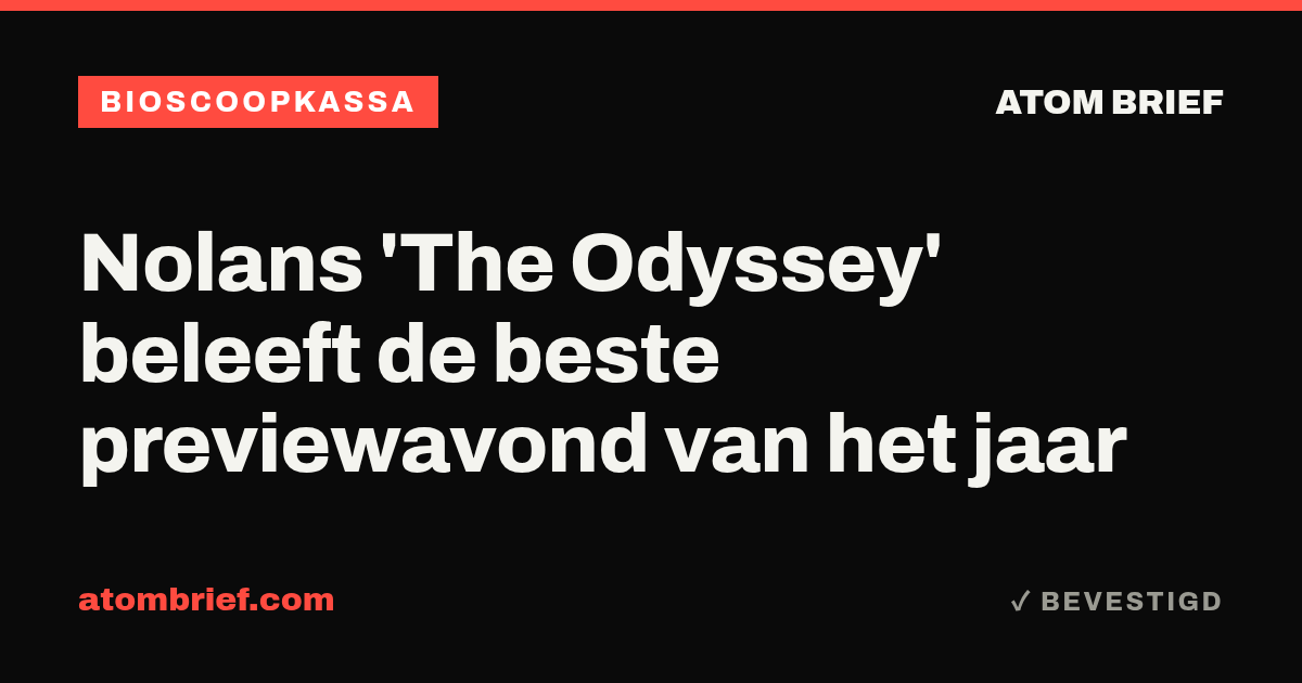 Nolans 'The Odyssey' beleeft de beste previewavond van het jaar