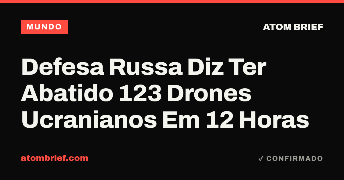 Defesa Russa Diz Ter Abatido 123 Drones Ucranianos Em 12 Horas