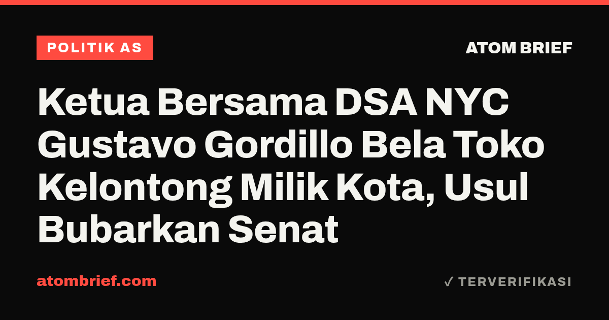 Ketua Bersama DSA NYC Gustavo Gordillo Bela Toko Kelontong Milik Kota, Usul Bubarkan Senat