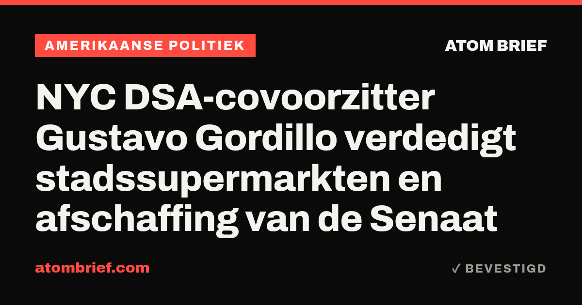 NYC DSA-covoorzitter Gustavo Gordillo verdedigt stadssupermarkten en afschaffing van de Senaat