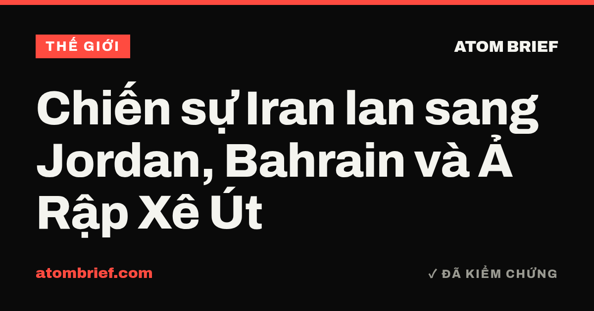 Chiến sự Iran lan sang Jordan, Bahrain và Ả Rập Xê Út