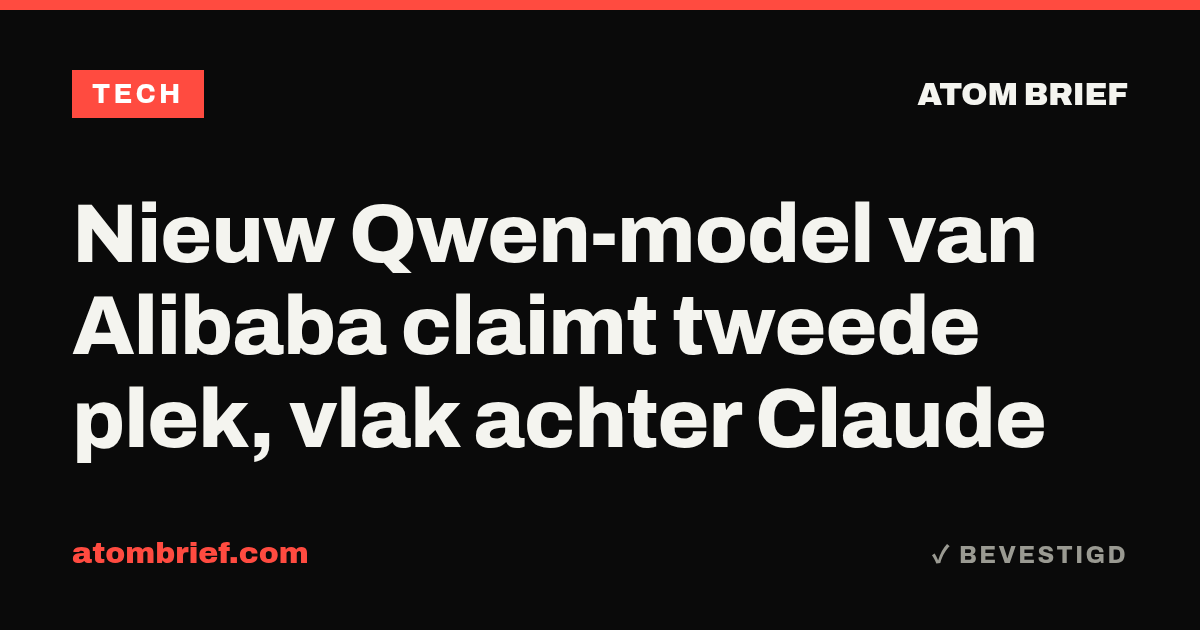 Nieuw Qwen-model van Alibaba claimt tweede plek, vlak achter Claude