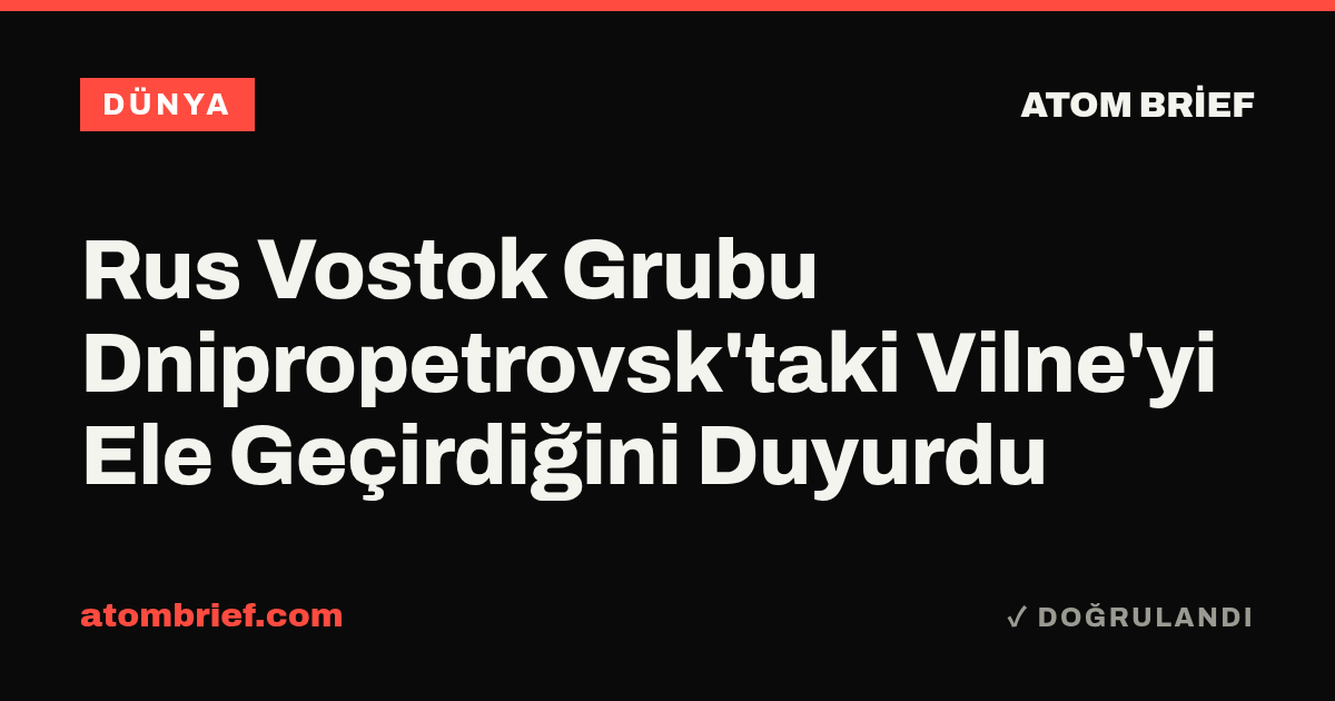 Rus Vostok Grubu Dnipropetrovsk'taki Vilne'yi Ele Geçirdiğini Duyurdu